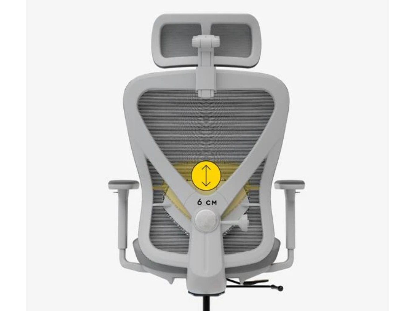 Крісло офісне Mealux Q1 Air Fabric Grey (HF Q-1 F/G) — фото 8
